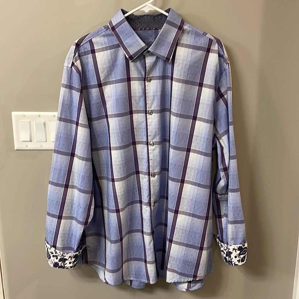 Tasso Elba Brand collar button-down shirt. XXL 18-18 1/2